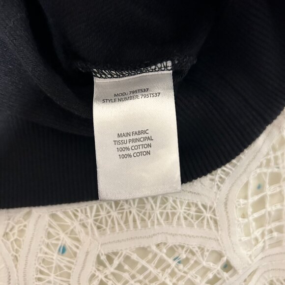 Carven Crewneck Sweater Black - Embroidered Conch Shell - Picture 6 of 7